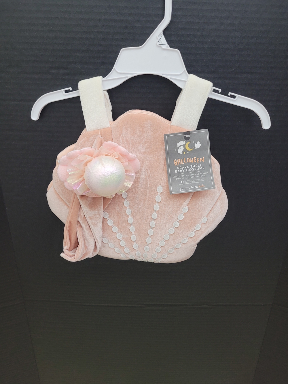 NWT Pottery Barn Kids Pearl Shell Baby Costume 2 Piece Set Headband Halloween